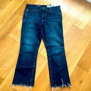 AG denim jeans. The Jodi crop high rise flare